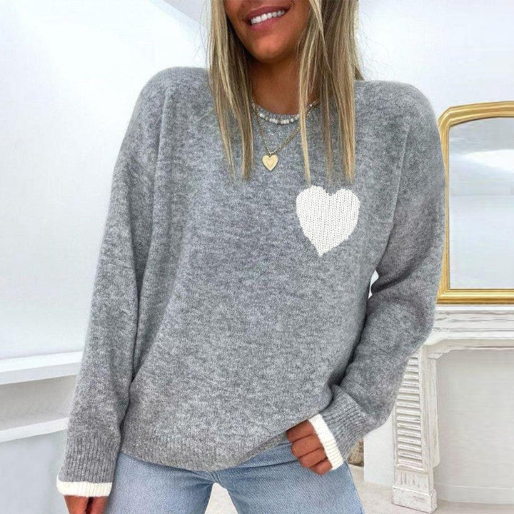 Drune | Grauer Pullover mit Farbblöcken
