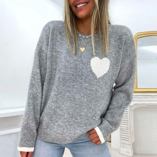 Drune | Grauer Pullover mit Farbblöcken