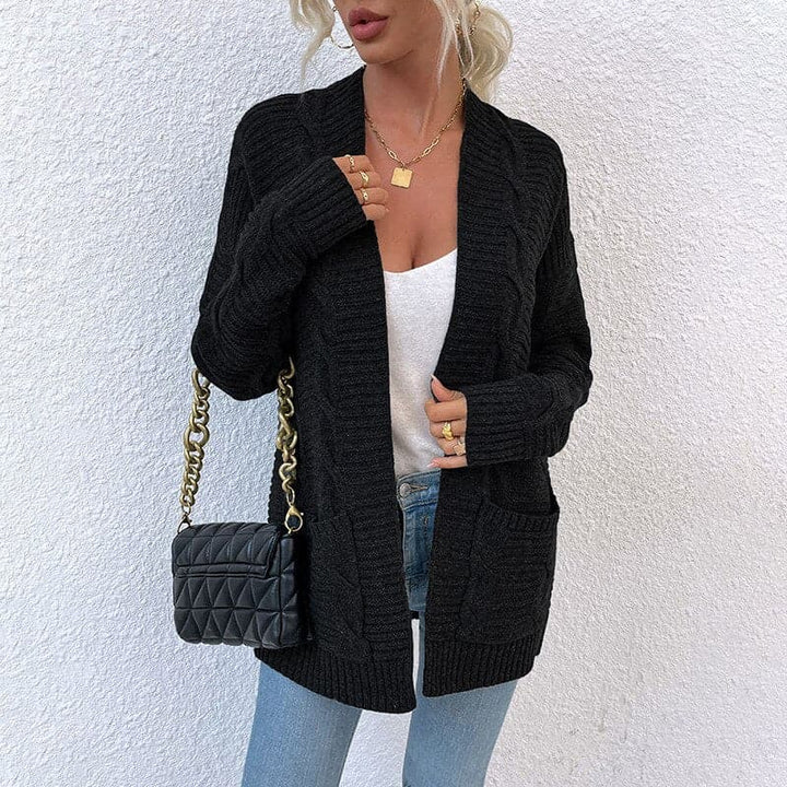 Drune | Cardigan - Strick - Offene Front - Lockere Passform - Mit Taschen - Langarm