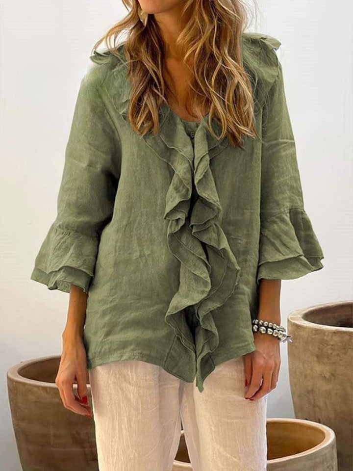 Drune | Women's Ruffles Freizeithemd