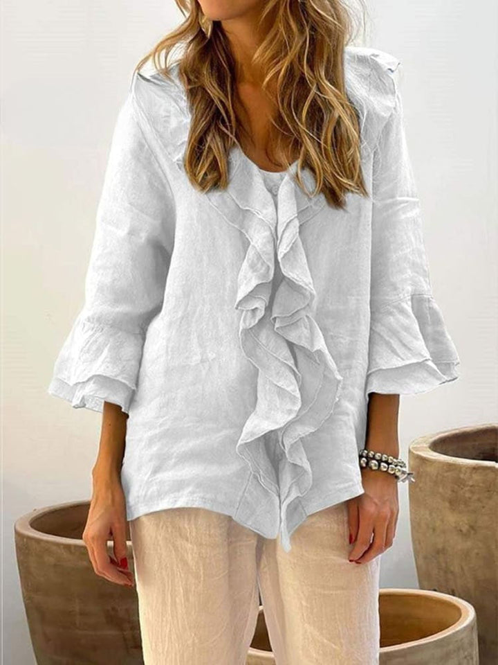 Drune | Women's Ruffles Freizeithemd