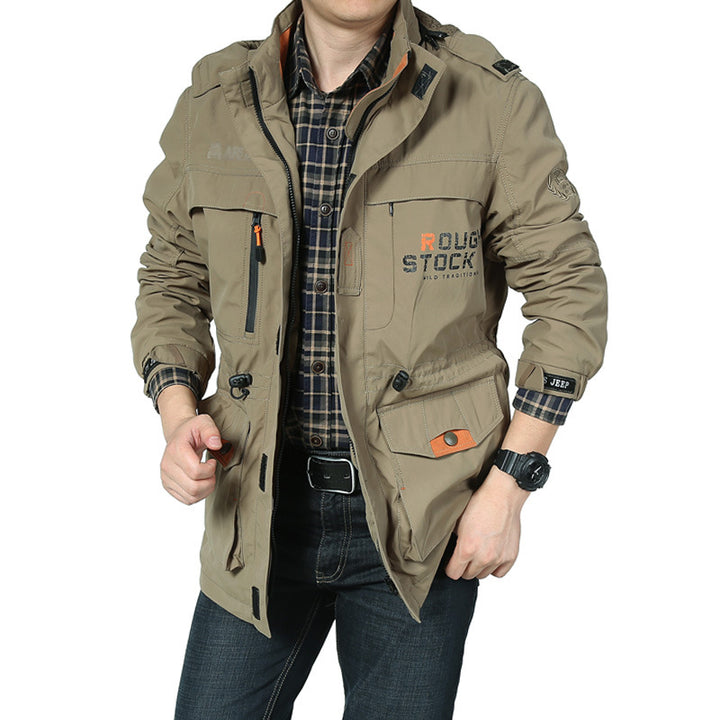 Herren Praktische Übergangsjacke mit Multifunktionalen Taschen Drune