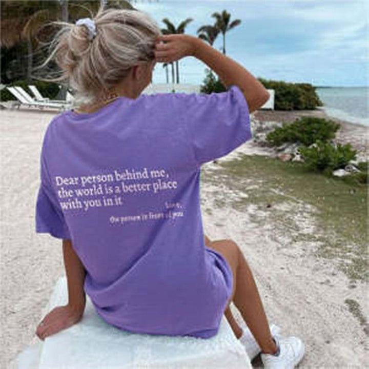 Drune | Damen T-Shirt Mit Rundhalsausschnitt Und Slogan