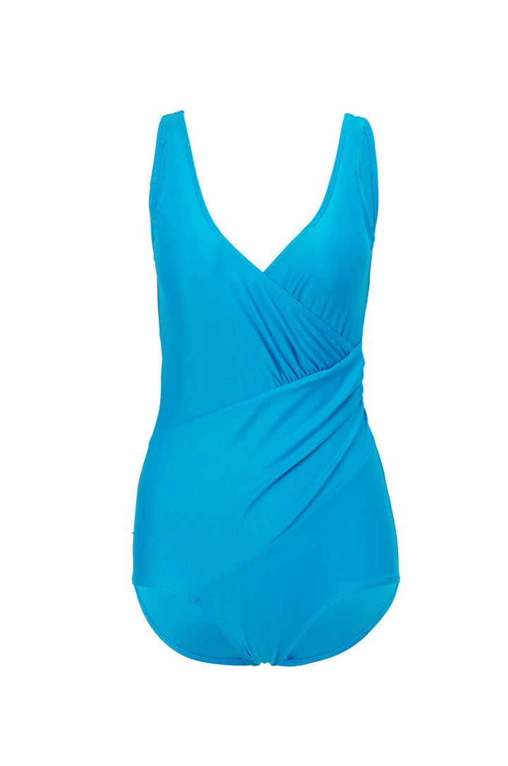 Damen Eleganter Wickel-Badeanzug mit modellierenden Einsätzen Drune