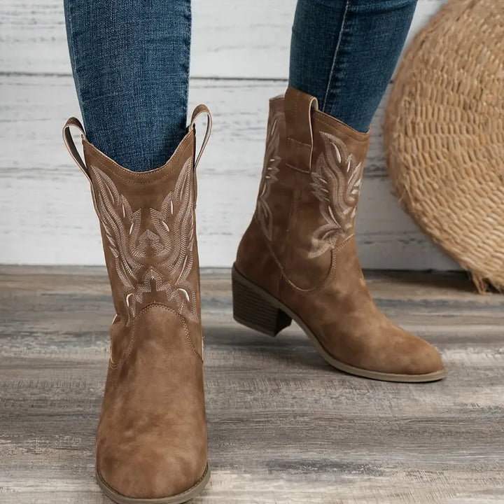 Drune | Retro High Heels Stiefel
