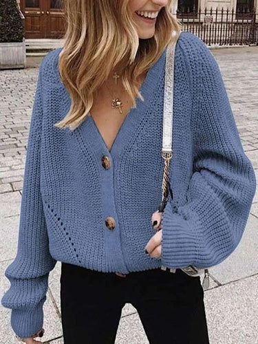 Drune | Strickjacke mit Puffärmeln