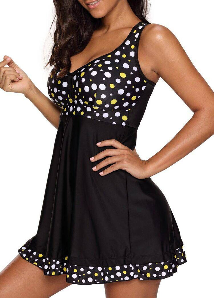 Damen Tankini mit elegantem Volant und integrierten Shorts Drune