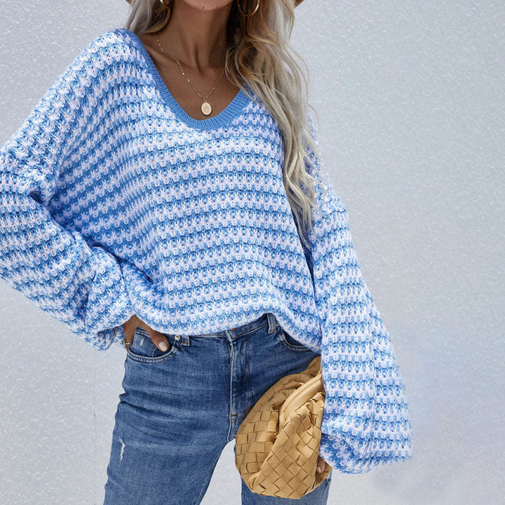 Drune | Gestreifter Strickpullover Für Modische Looks