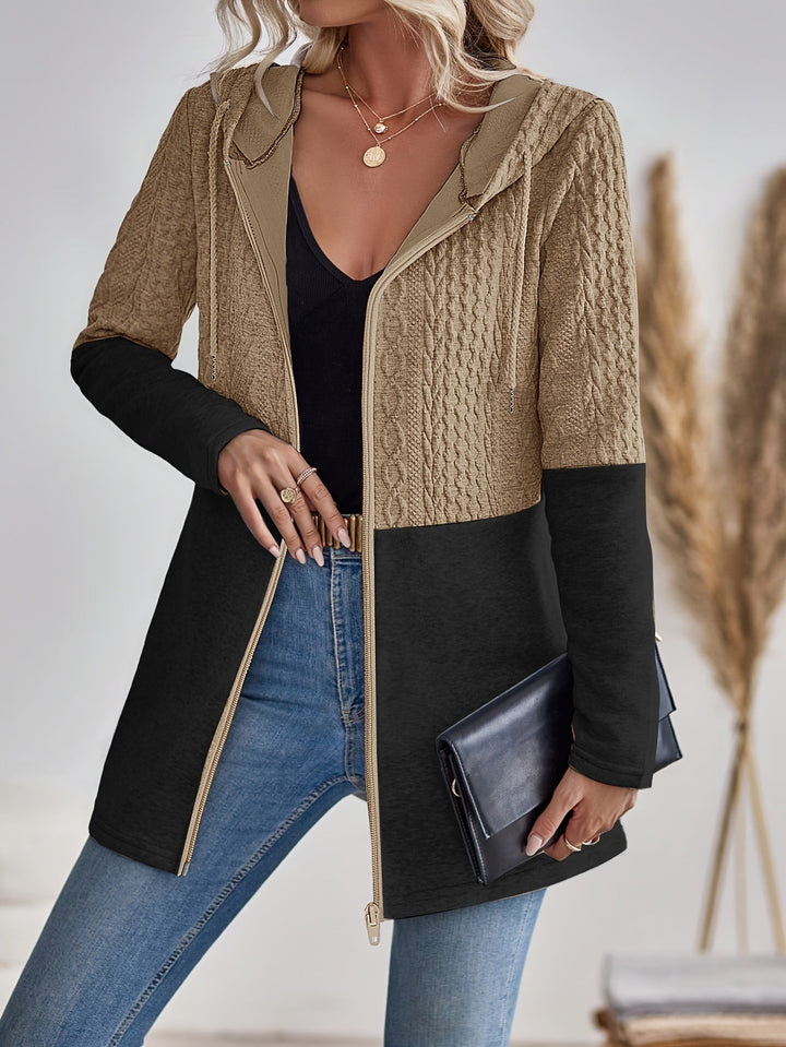 Drune | Damen Kapuzen Sweatshirt mit Reißverschluss