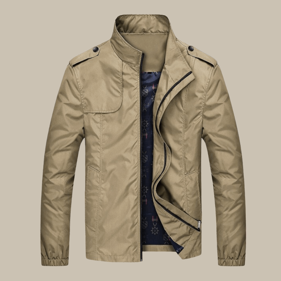 Drune | Herren Herbst Freizeit Oxford Jacke mit Kragen