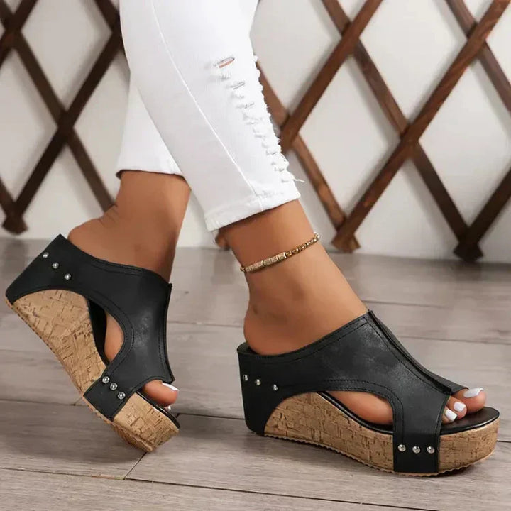 Drune | Stylische Orthopädische Keil Sandalen