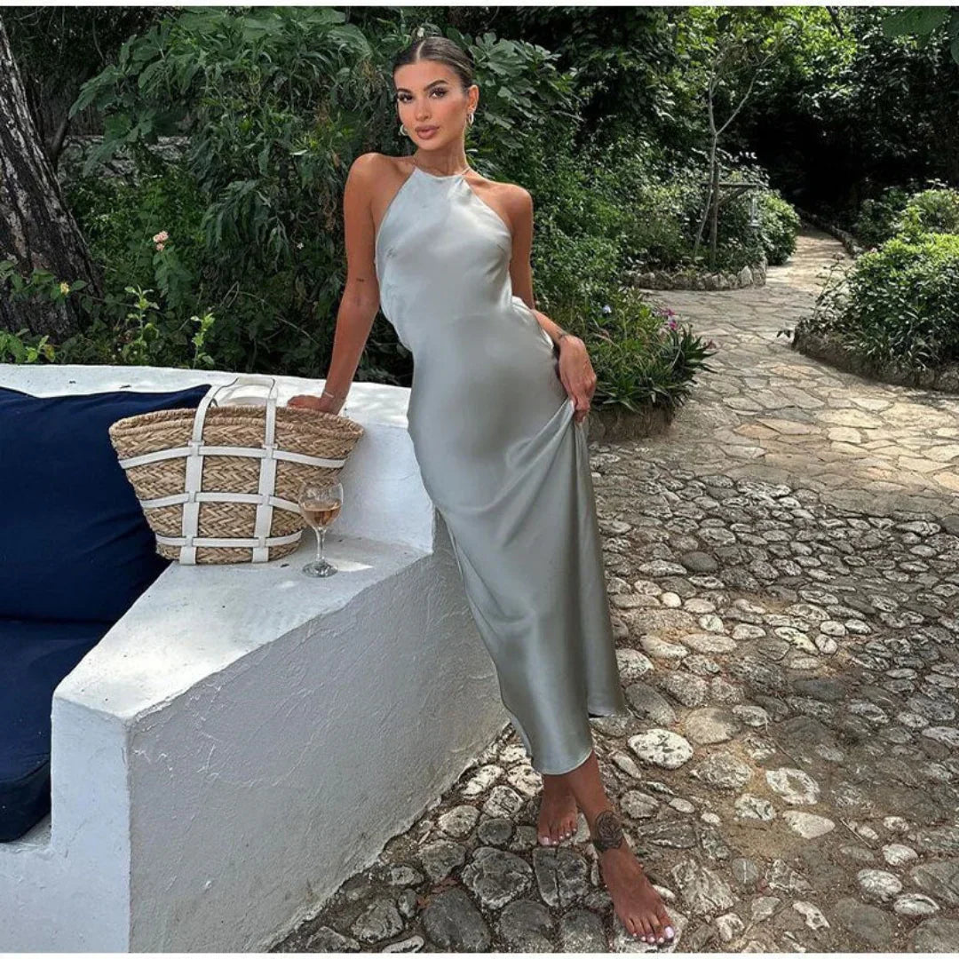 Drune | Elegantes Halterneck Kleid Für Edle Anmut Bei Damen