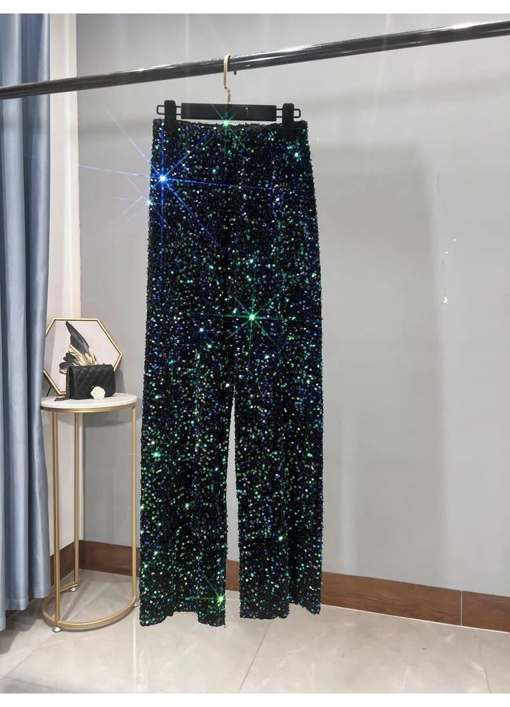 Drune | Weite Sonnenhose mit Pailletten