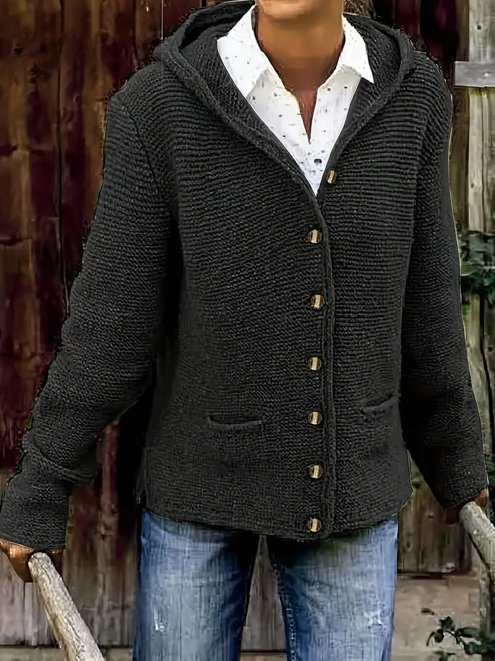 Drune | Weiche Strickjacke mit Kapuze