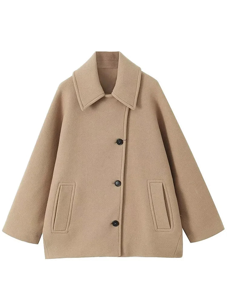 Drune | Oversized jacket with a turned-up collar and side pockets