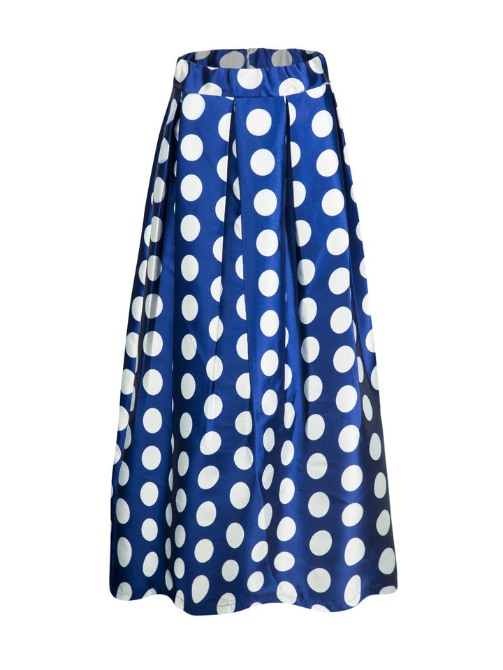 Damen Tellerrock mit großflächigem Polka-Dot-Muster Drune