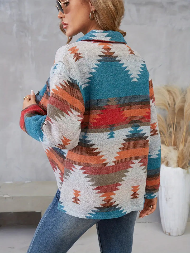 Drune | Aztekenmuster Geknotete Jacke