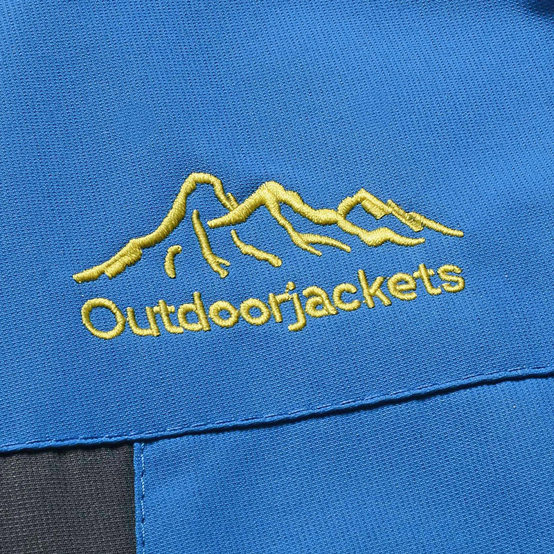 Herren dreilagige Hardshell-Outdoorjacke mit abnehmbarer Kapuze, verschweißten Nähten und Brust-Reißverschlusstasche Drune