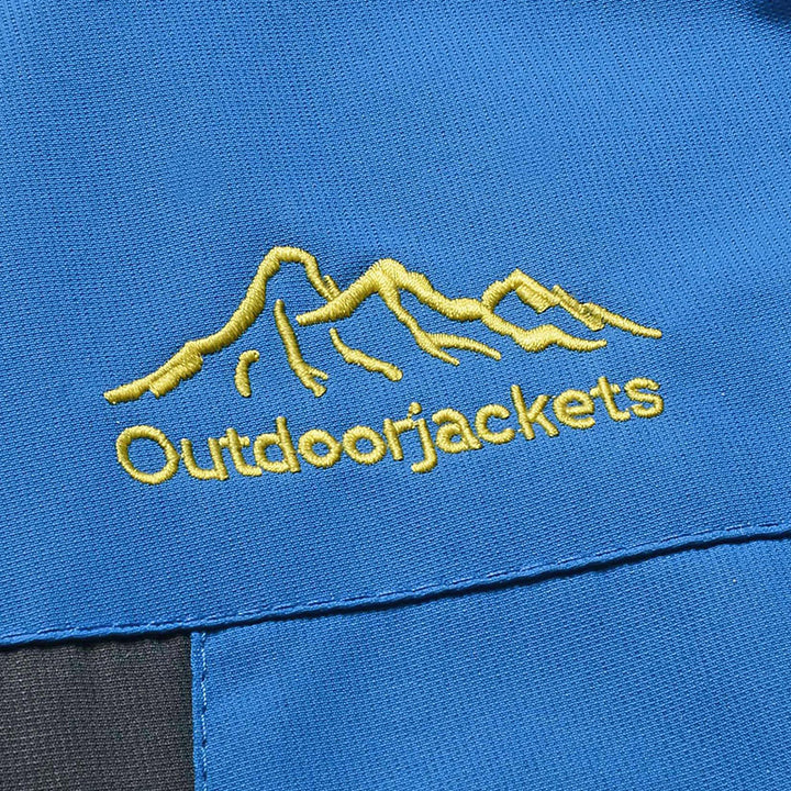Herren dreilagige Hardshell-Outdoorjacke mit abnehmbarer Kapuze, verschweißten Nähten und Brust-Reißverschlusstasche Drune