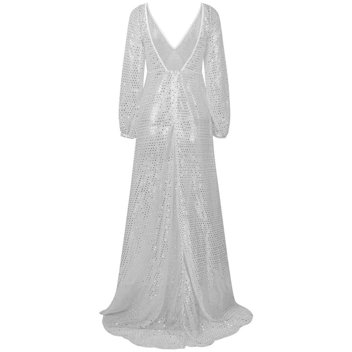 Damen Hochwertiges Abendkleid mit funkelnden Pailletten und transparentem Stoff Drune