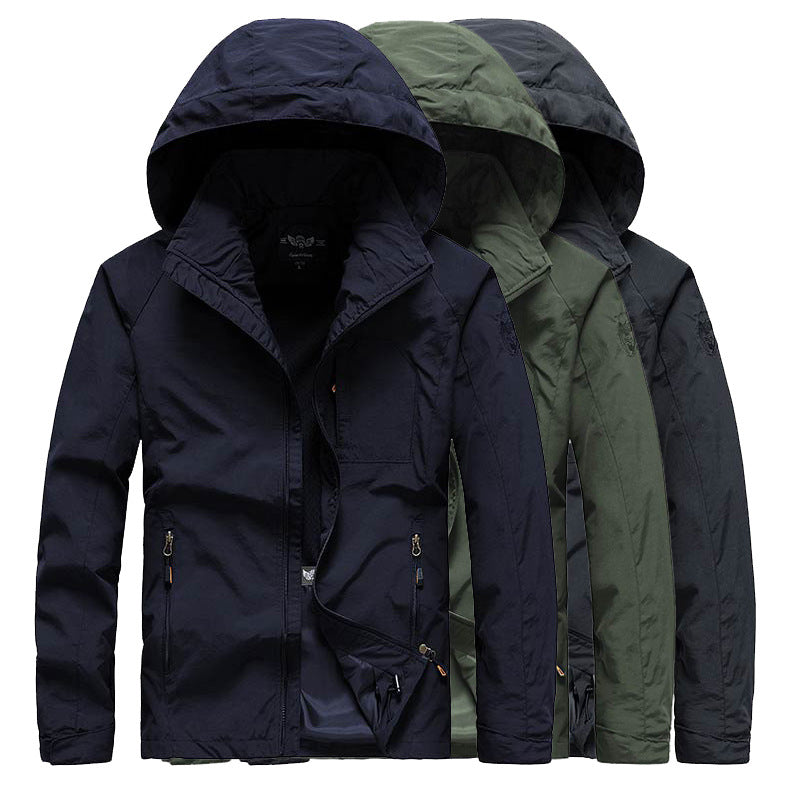 Herren Kapuzen-Softshelljacke mit Mesh-Innenfutter und multifunktionalen Reißverschlusstaschen Drune