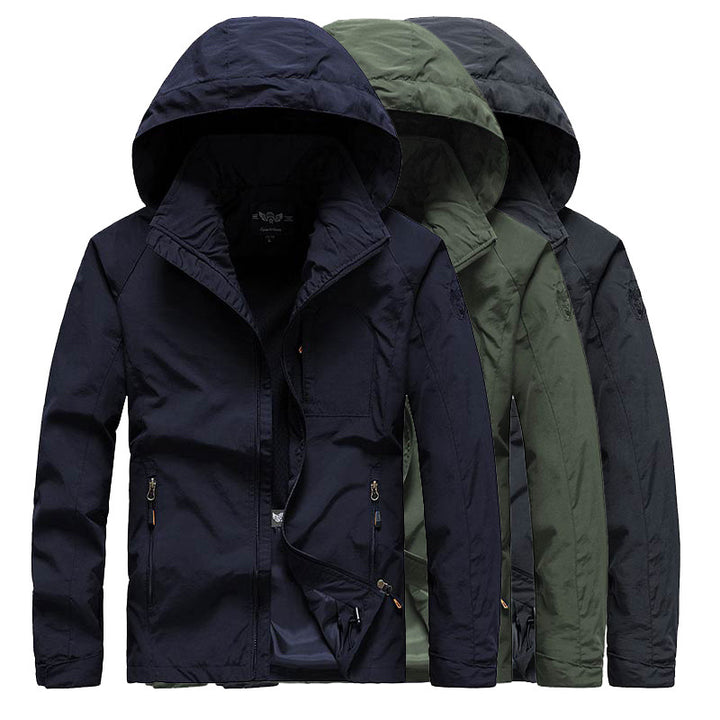 Herren Kapuzen-Softshelljacke mit Mesh-Innenfutter und multifunktionalen Reißverschlusstaschen Drune