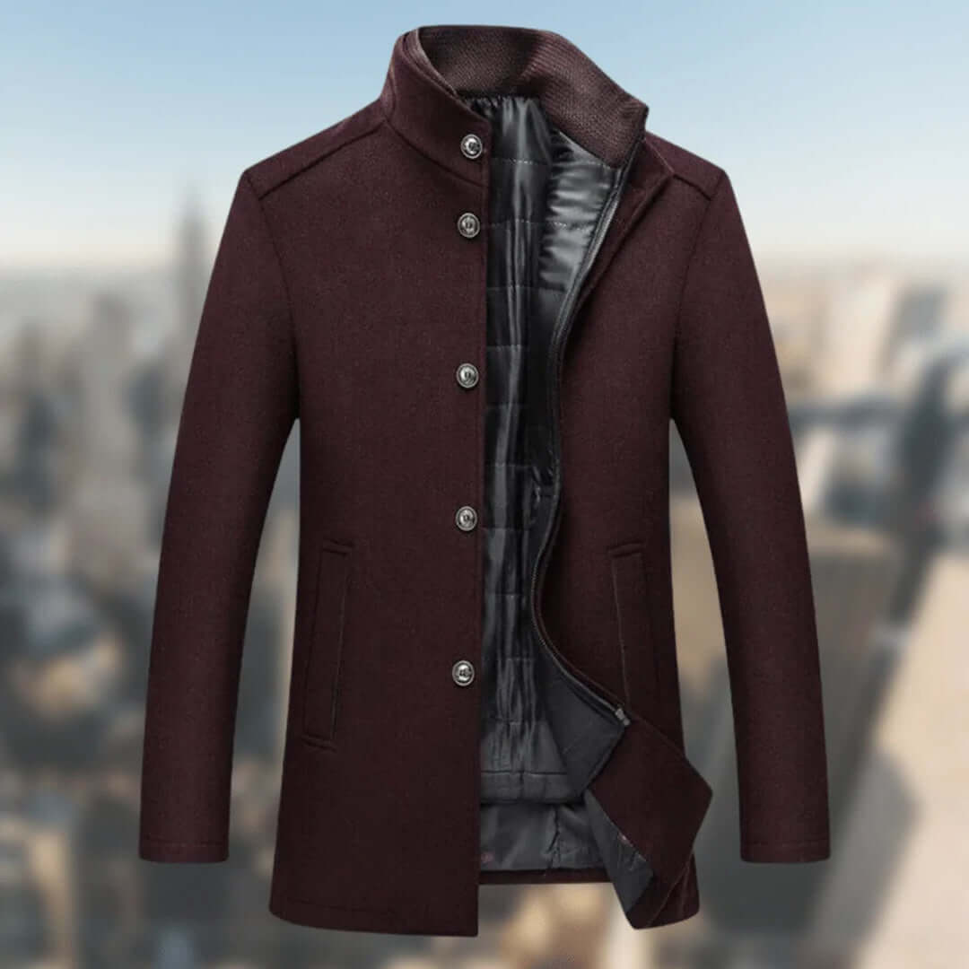 Drune | Herren Warmer Wintermantel mit Stehkragen