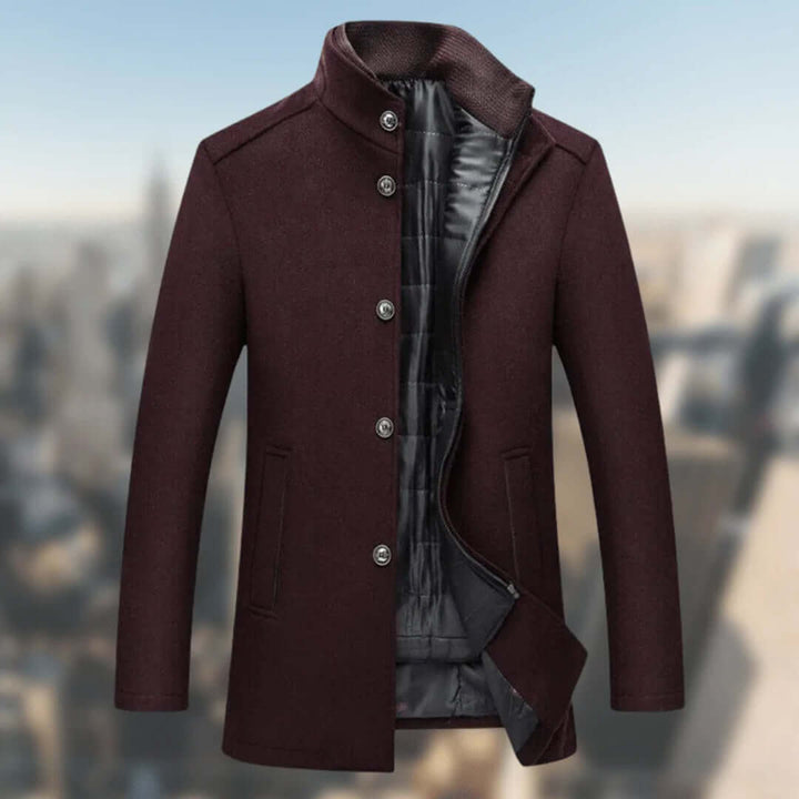 Drune | Herren Warmer Wintermantel mit Stehkragen