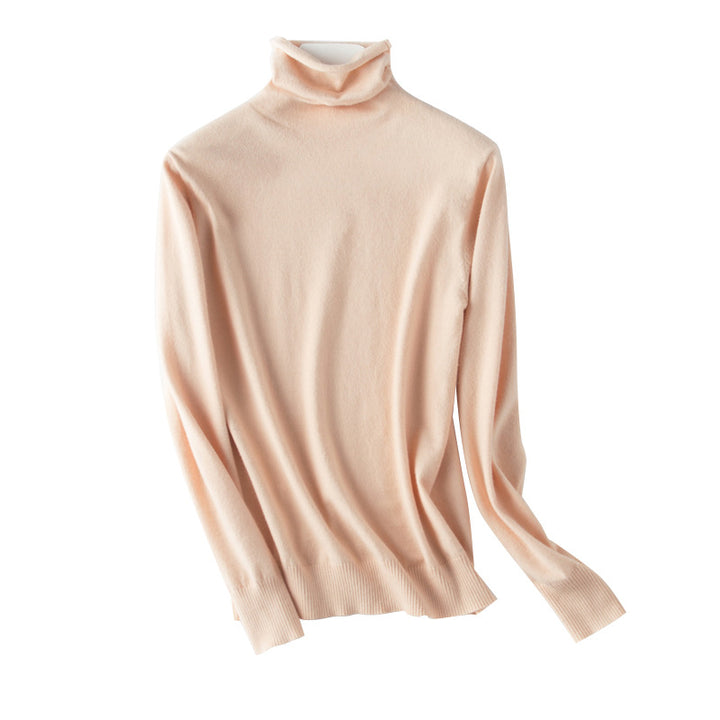 Damen leichter Feinstrick-Rollkragenpullover mit schmalem Schnitt Drune