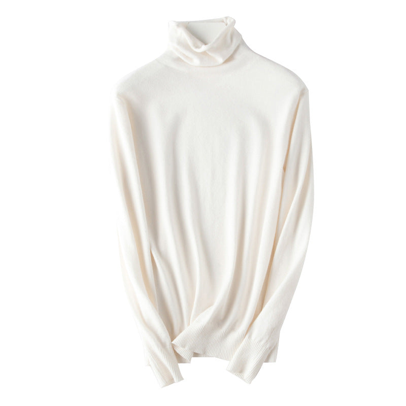 Damen leichter Feinstrick-Rollkragenpullover mit schmalem Schnitt Drune