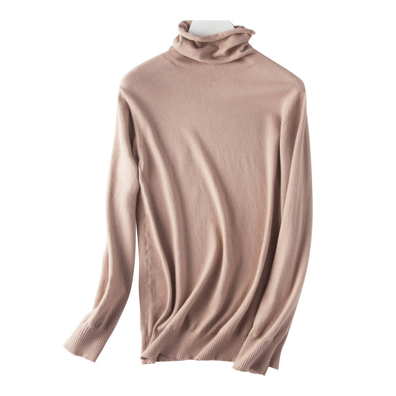 Damen leichter Feinstrick-Rollkragenpullover mit schmalem Schnitt Drune