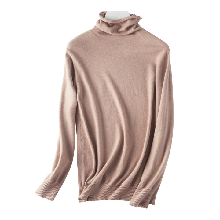 Damen leichter Feinstrick-Rollkragenpullover mit schmalem Schnitt Drune