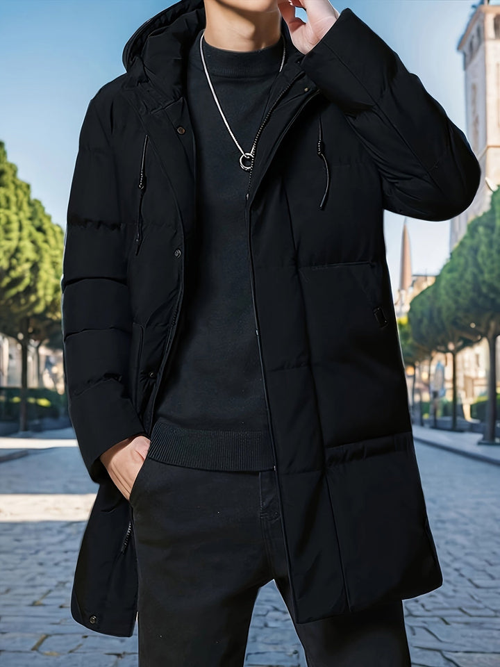 Drune | Kapuzen Reißverschluss Gepolsterte Winterjacke Für Herren - Perfekt für Outdoor-Aktivitäten