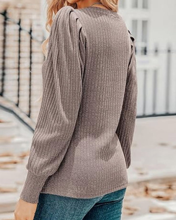 Drune | Langarmshirt mit V-Ausschnitt