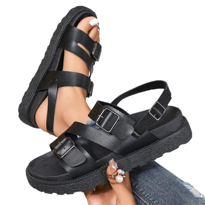 Drune | Damen sandals with thick sole casual