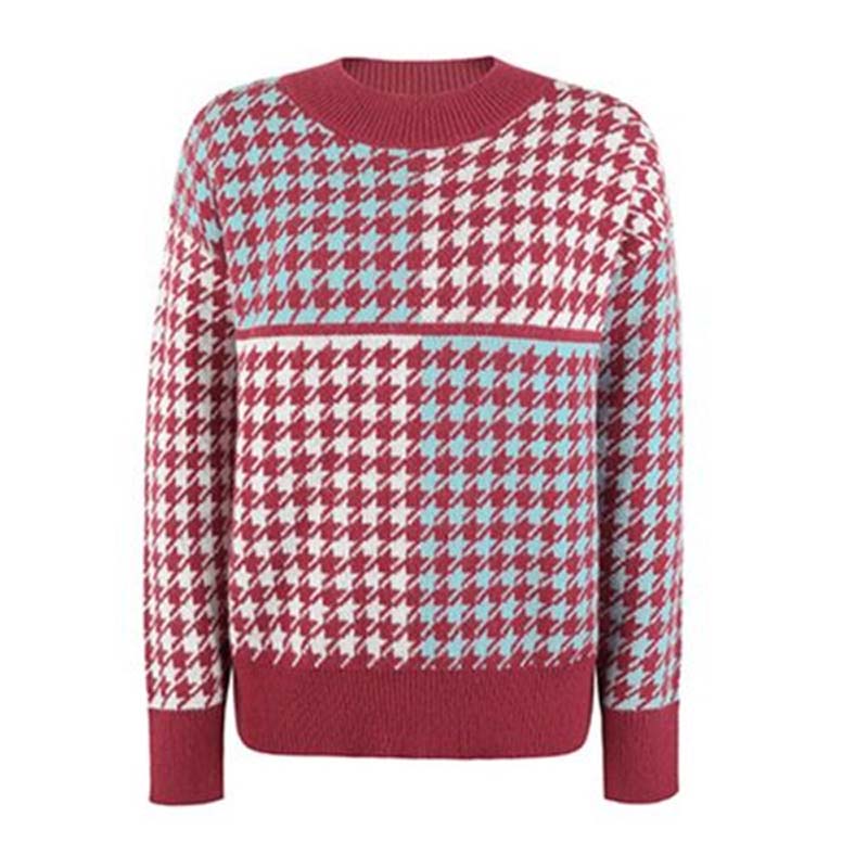 Drune | Geometrischer Strickpullover Mit Trendigem Muster