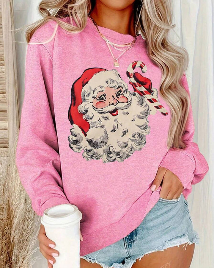 Drune | Geschnittener Weihnachtsprint Pullover