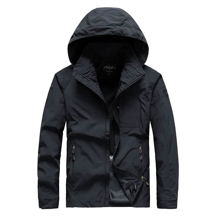 Herren Kapuzen-Softshelljacke mit Mesh-Innenfutter und multifunktionalen Reißverschlusstaschen Drune