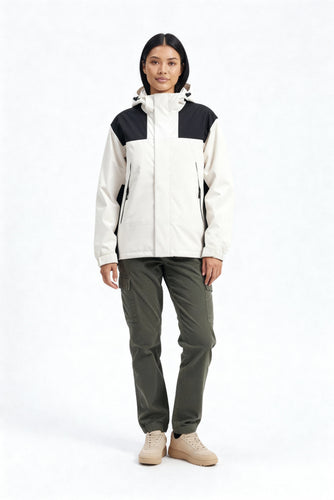 Damen Fleece 3-in-1 Winterjacke mit Kapuze & Wärmefunktion | Drune