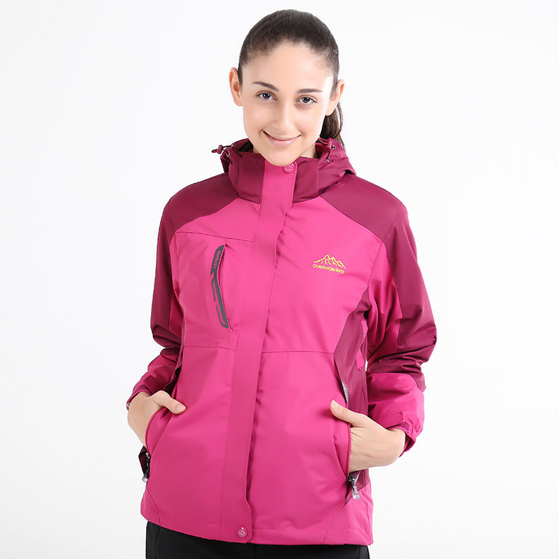 Herren Wasserdichte und atmungsaktive Outdoor-Softshell-Jacke mit Kapuze Drune