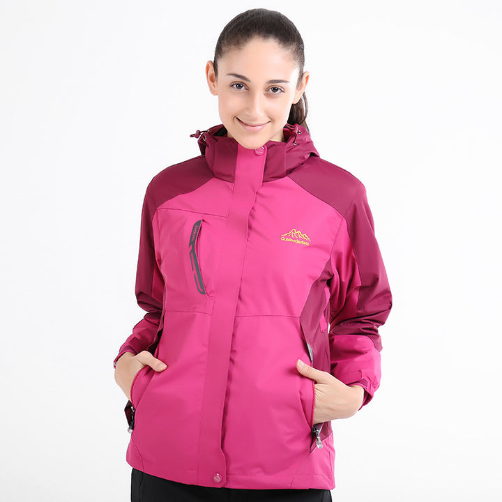 Herren Wasserdichte und atmungsaktive Outdoor-Softshell-Jacke mit Kapuze Drune