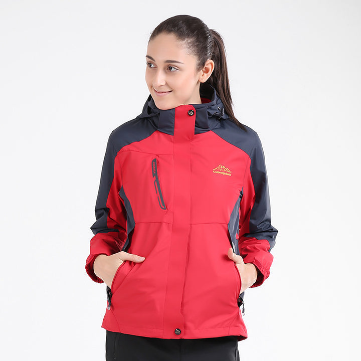 Herren Wasserdichte und atmungsaktive Outdoor-Softshell-Jacke mit Kapuze Drune