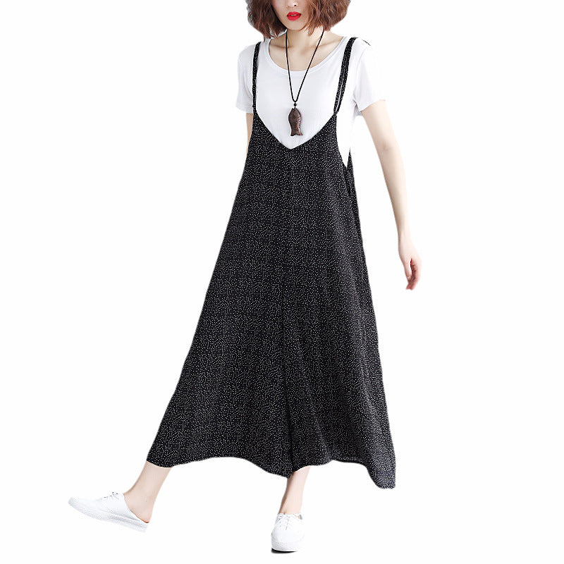 Damen lässiger Maxikleid mit tiefem V-Ausschnitt und dekorativen Spaghetti-Trägern Drune