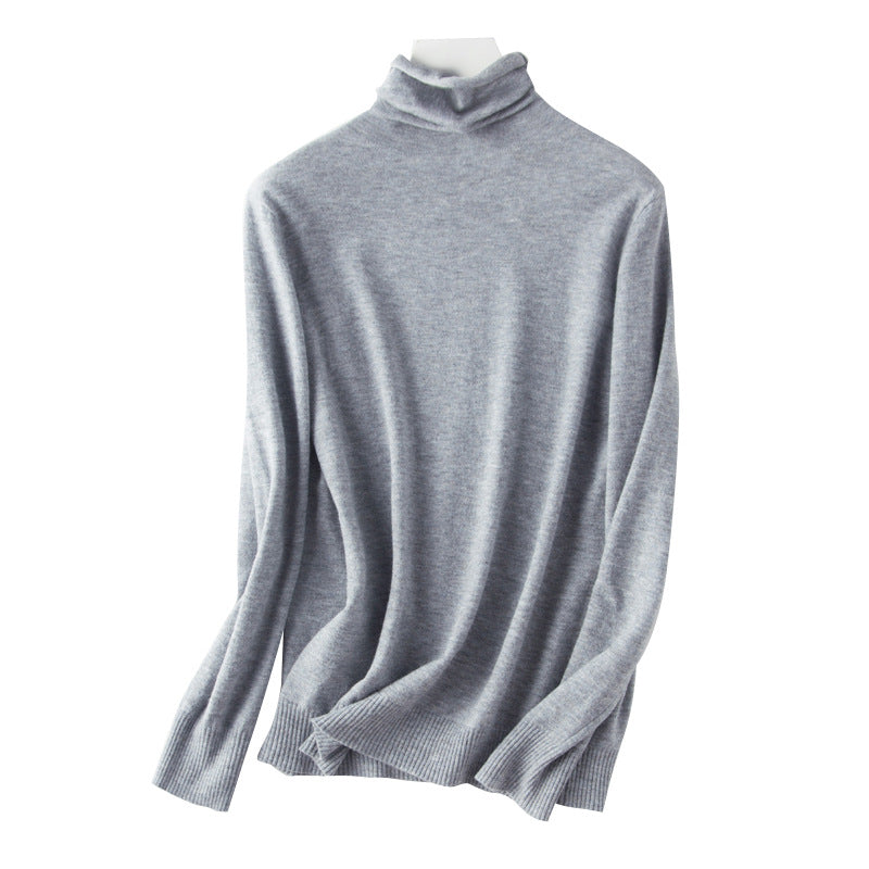 Damen leichter Feinstrick-Rollkragenpullover mit schmalem Schnitt Drune