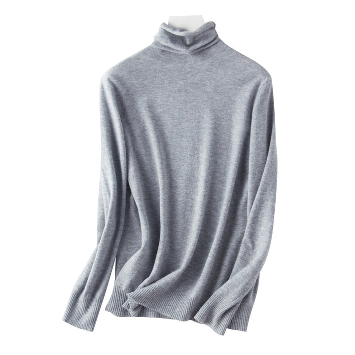 Damen leichter Feinstrick-Rollkragenpullover mit schmalem Schnitt Drune