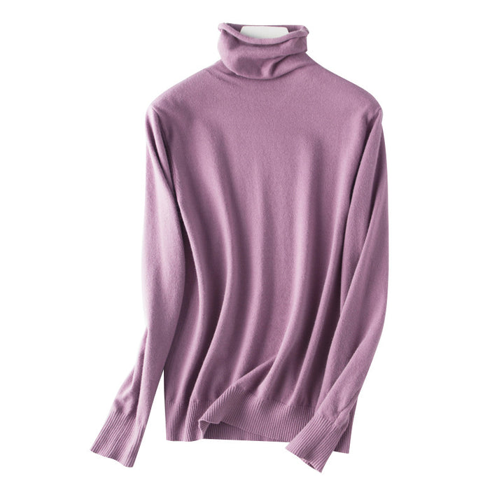Damen leichter Feinstrick-Rollkragenpullover mit schmalem Schnitt Drune