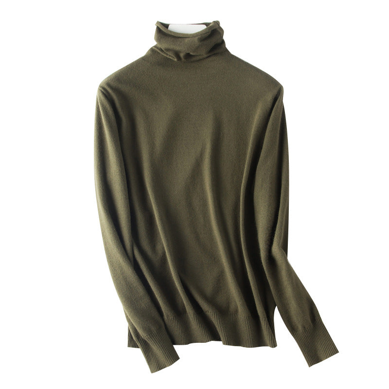 Damen leichter Feinstrick-Rollkragenpullover mit schmalem Schnitt Drune