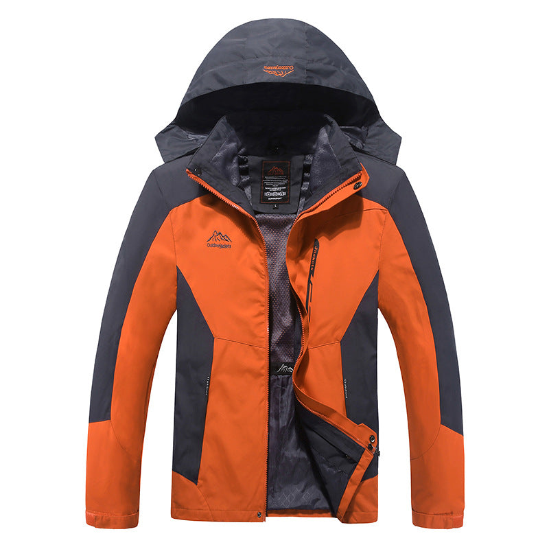 Herren Wasserdichte und atmungsaktive Outdoor-Softshell-Jacke mit Kapuze Drune