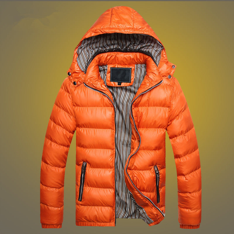 Herren Gefütterte Stepp-Expeditionsjacke mit Kunstfellkapuze und Frontmix-Taschen Drune