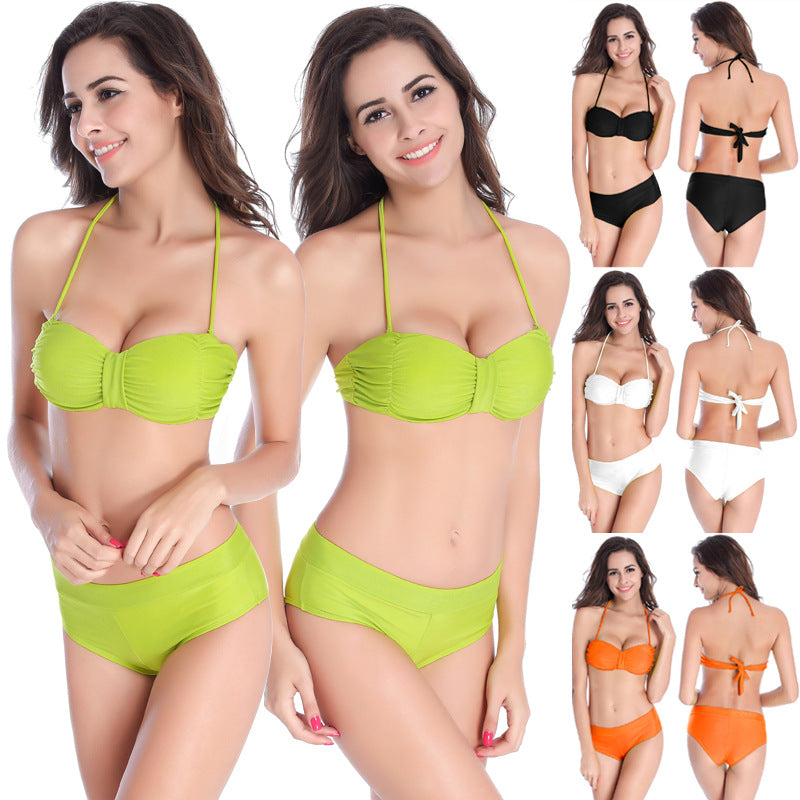 Damen Bandeau-Bikini mit Rüschenoptik Drune